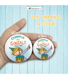 CHAPA CUMPLEAÑOS "TARTA PERSONALIZADA" (él)