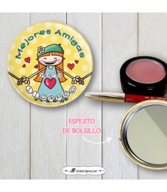 CHAPA "MEJORES AMIGAS" (amarillo)