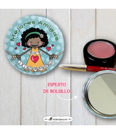 CHAPA "MEJORES AMIGAS" (azul)