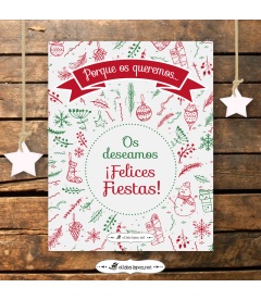 CHAPA PERSONALIZADA "FELICITA LA NAVIDAD"(con foto)