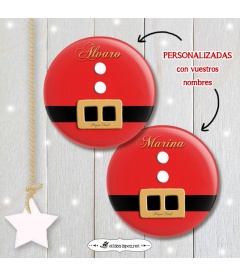 CHAPA "PAPÁ NOEL" CON NOMBRES