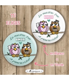 CHAPA "BUHITOS ENAMORADOS"