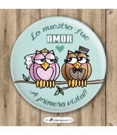 CHAPA "BUHITOS ENAMORADOS"