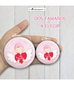 CHAPA  "BEBÉ ANGELITO" (niña)