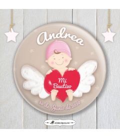 CHAPA  "BEBÉ ANGELITO" (niña)