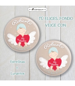 CHAPA  "BEBÉ ANGELITO" (niño)