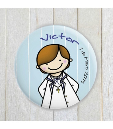 CHAPA PERSONALIZADA "COMUNIÓN NIÑO"