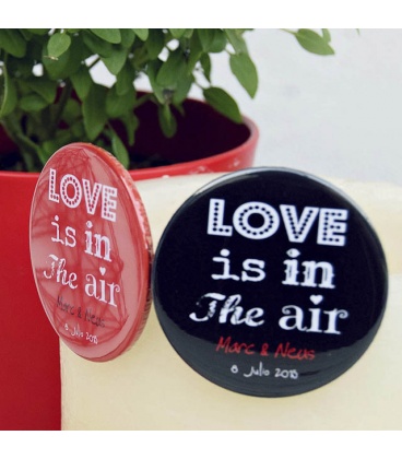 CHAPAS PARA BODAS "LOVE IS IN THE AIR"