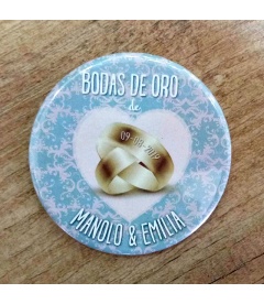CHAPAS BODAS DE ORO "50 MÁS"