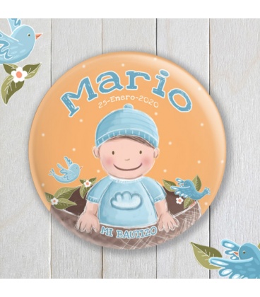 CHAPA  "BEBÉ PAJARITOS" (niño)