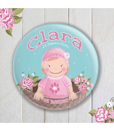 CHAPA  "BEBÉ FLORES" (niña)