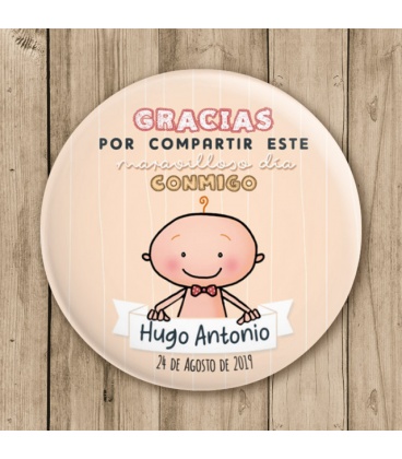 CHAPA BAUTIZO " GRACIAS" niño