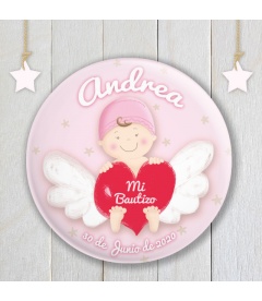 CHAPA  "BEBÉ ANGELITO" (niña)