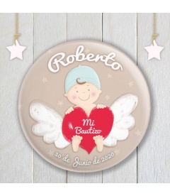 CHAPA  "BEBÉ ANGELITO" (niño)