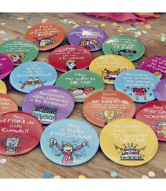 PACK 20 CHAPAS CUMPLEAÑOS DIVERTIDOS