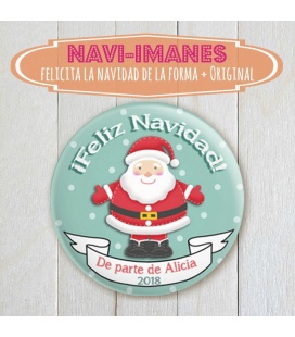 NAVI-IMÁN (chapa navidad de Papá Noel)