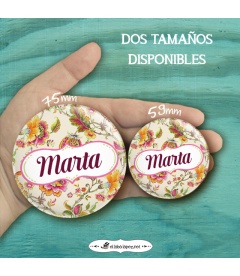 CHAPA NOMBRES "FLORES EXÓTICAS"