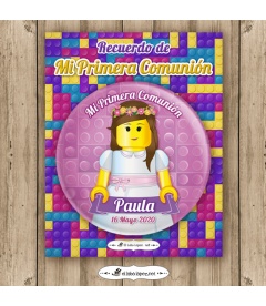 CHAPA "COMUNIÓN LEGO" (niña)