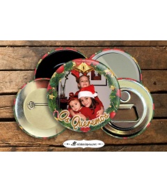 CHAPA "FELICITA LA NAVIDAD GUIRNALDA"(con foto)