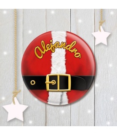 CHAPA "PAPÁ NOEL REALISTA" CON NOMBRES