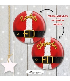 CHAPA "PAPÁ NOEL REALISTA" CON NOMBRES