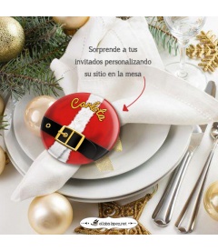 CHAPA "PAPÁ NOEL REALISTA" CON NOMBRES