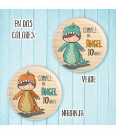 CHAPA CUMPLEAÑOS "DINOSAURIO" (niño)