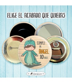 CHAPA CUMPLEAÑOS "DINOSAURIO" (niño)