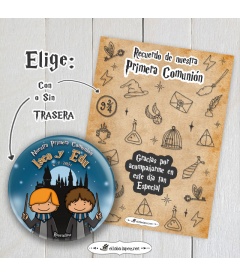 CHAPA "COMUNIÓN DÚO HARRY POTTER"