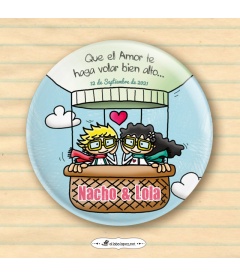 CHAPAS PARA BODAS "EN GLOBO"