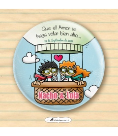 CHAPAS PARA BODAS "EN GLOBO"