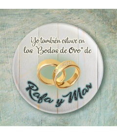 CHAPAS BODAS DE ORO "ANILLOS"