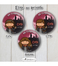 CHAPA CUMPLEAÑOS "GRYFFINDOR" Harry Potter (chica)