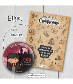 CHAPA CUMPLEAÑOS "GRYFFINDOR" Harry Potter (chica)