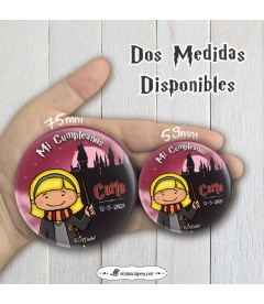 CHAPA CUMPLEAÑOS "GRYFFINDOR" Harry Potter (chica)