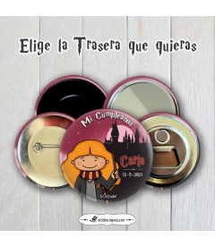 CHAPA CUMPLEAÑOS "GRYFFINDOR" Harry Potter (chica)