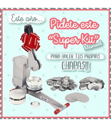 KIT MÁQUINA DE CHAPAS "MANUAL" (Para Regalo)