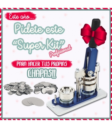 KIT MÁQUINA DE CHAPAS "PROFESIONAL" (Para Regalo)