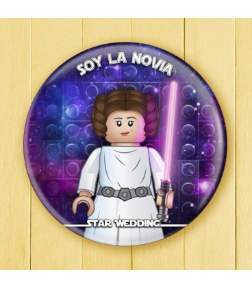 CHAPA BODA "SOY LA NOVIA"(star wars)