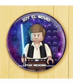 CHAPA BODA "SOY EL NOVIO"(star wars)