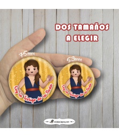 CHAPA "TESTIGO CHICA" (Playmobil)