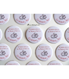 CHAPAS PARA BODAS DE PLATA ANILLOS 59mm