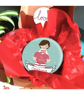CHAPA REGALO "TE QUIERO" CON NOMBRE (chico)