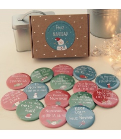 PACK 15 CHAPAS NAVIDAD DIVERTIDA 