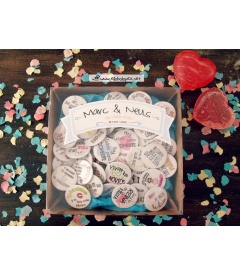 CAJA PEQUE PERSONALIZADA PARA CHAPAS DE BODAS