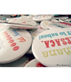 PACK 50 CHAPAS PARA BODAS 38mm "FRASES DIVERTIDAS 2"